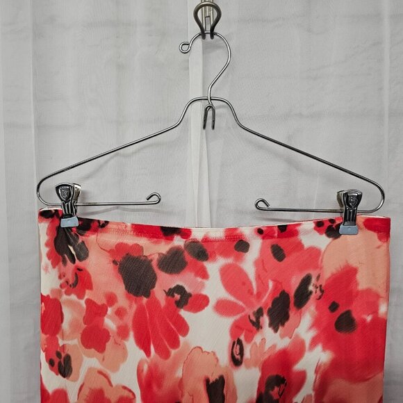 Cato Coral Pink Floral Maxi Skirt Boho Festival M - Picture 2 of 9
